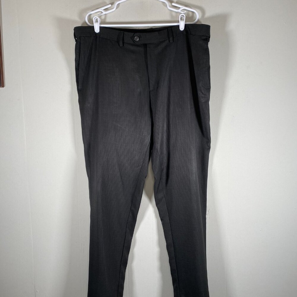 Haggar STRAIGHT FIT Dress Pant Men's 40 x 32 Black-ish Gray Office